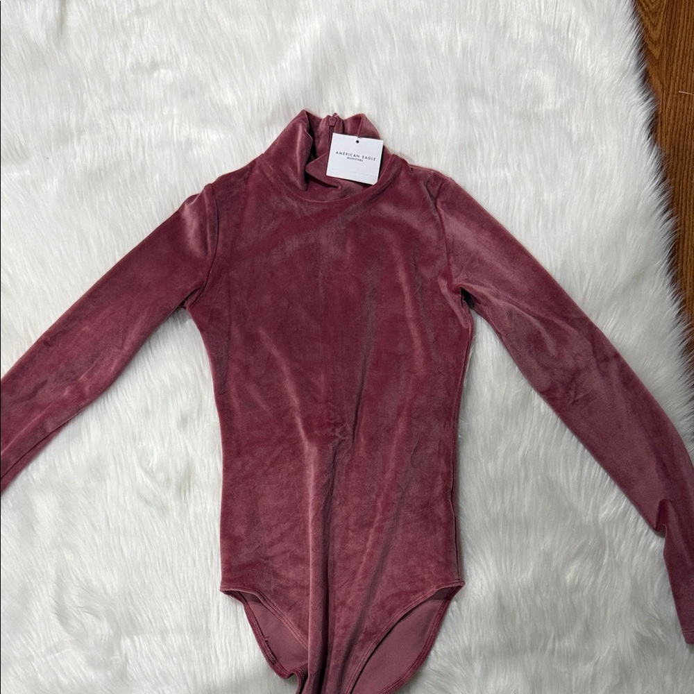 American Eagle Outfitters Rose Velvet Top